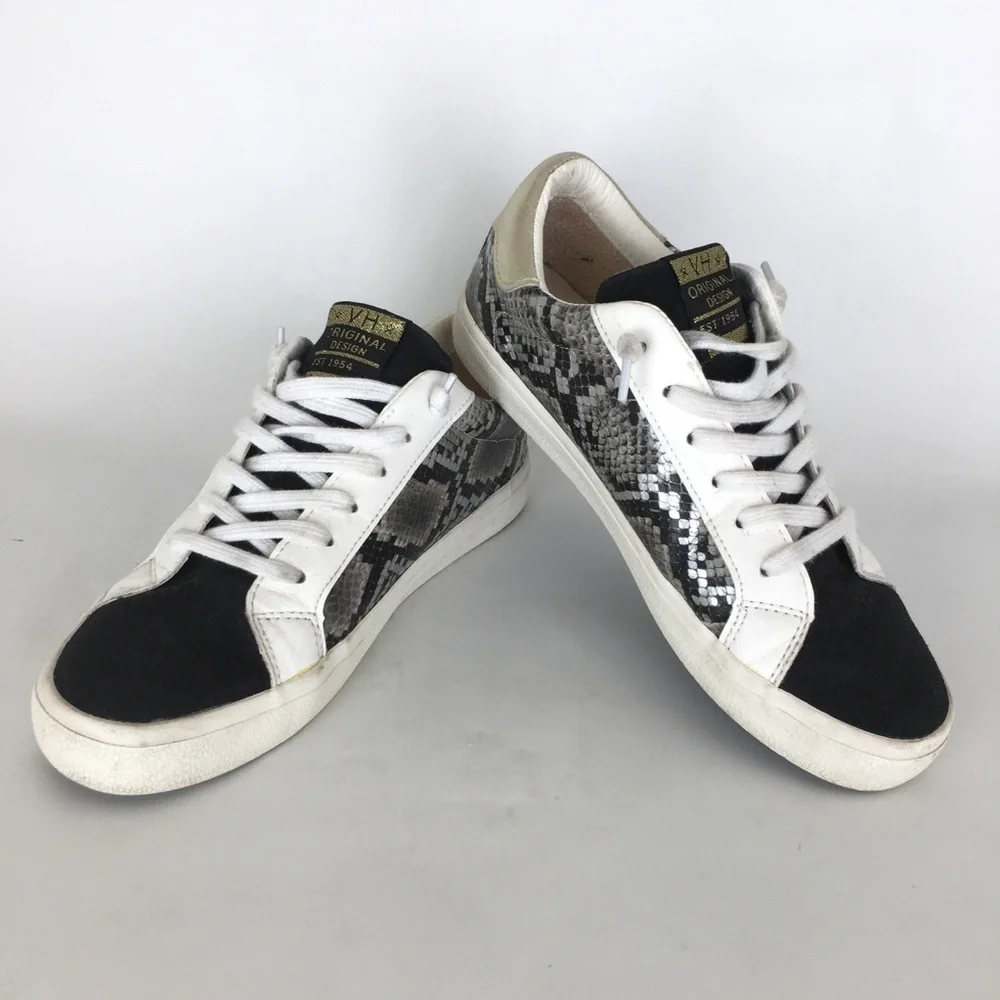 Vintage Havana Sonny Snakeskin Sneaker Shoes Women’s Size 8 Black White
